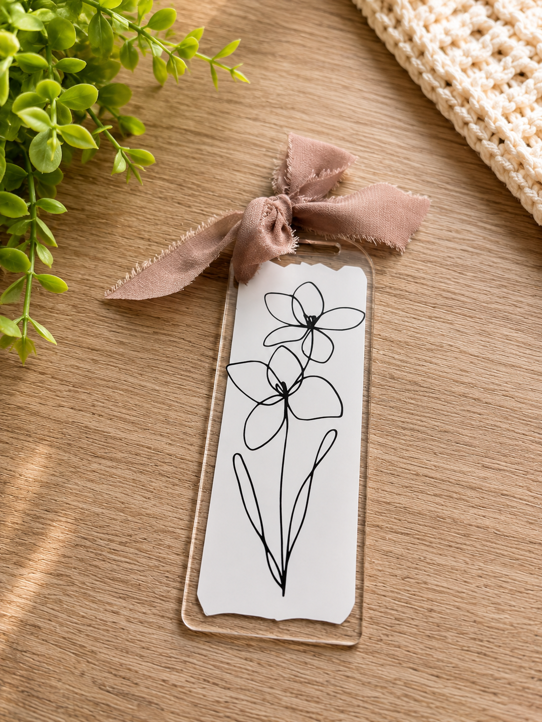Blush Blossom Bookmark