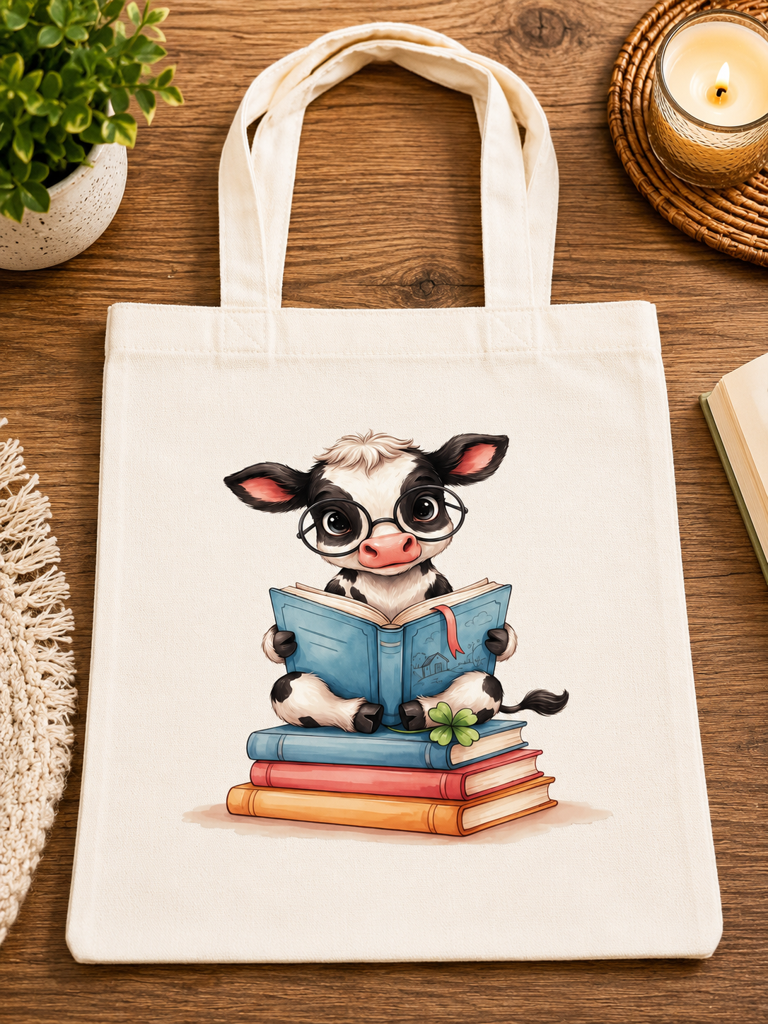 Bookish Cow Tote