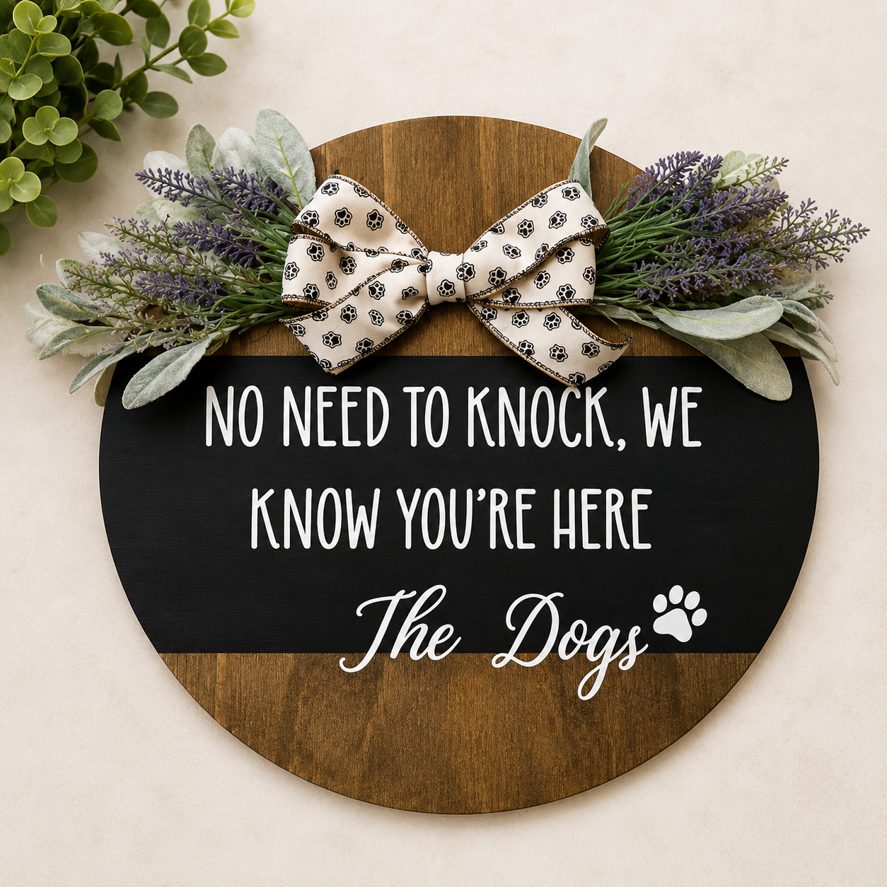 No Need to Knock Sign